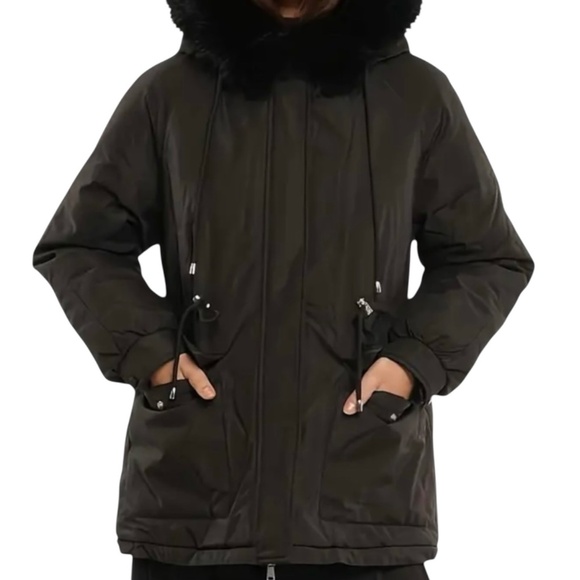 Puffit Faux Fur Mid-Length Hooded Drawstring Parka. NWT - Picture 14 of 14